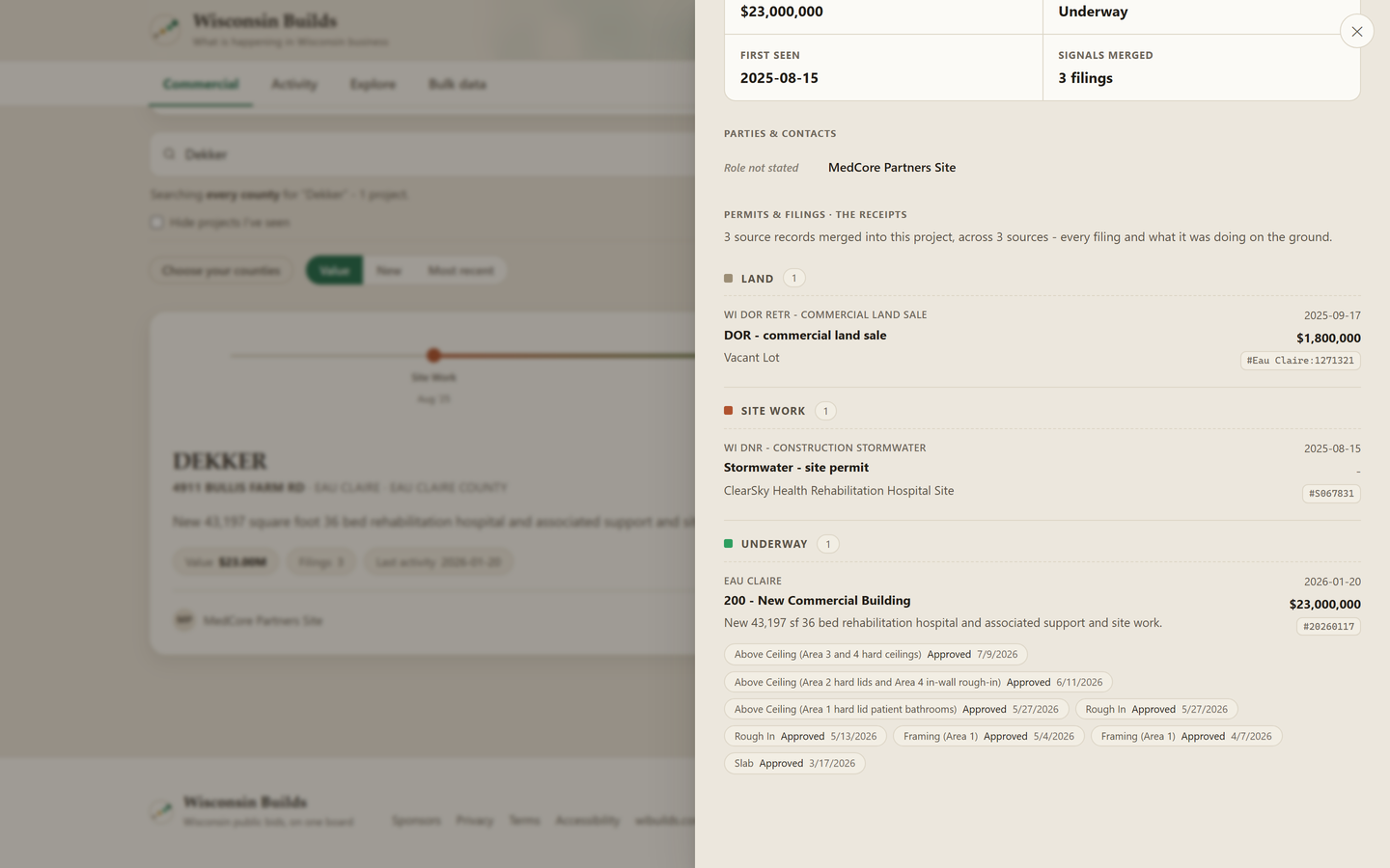 The filings merged into a single project